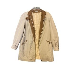 VTG Rainshedder Jacket/Coat Womens Extra Large Rain Over Coat M Lined Beige